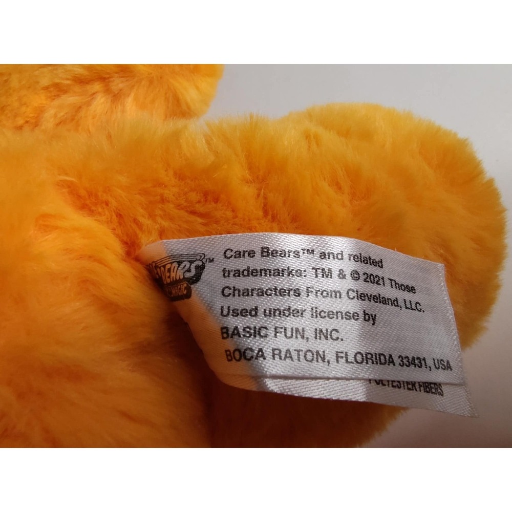 CARE BEARS Friend Bear Basic Fun Yellow Flowers 12" Orange Soft Plush 2021 - Picture 8 of 8